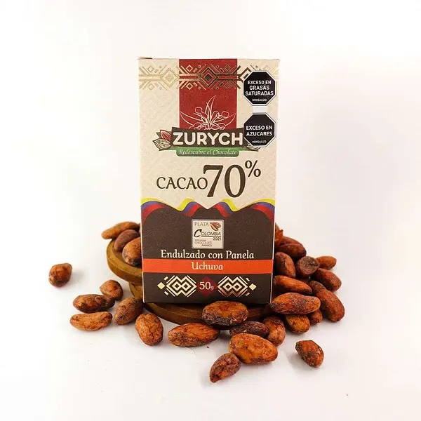 Chocolate Cacao 70% Sabor Uchuva Zurych